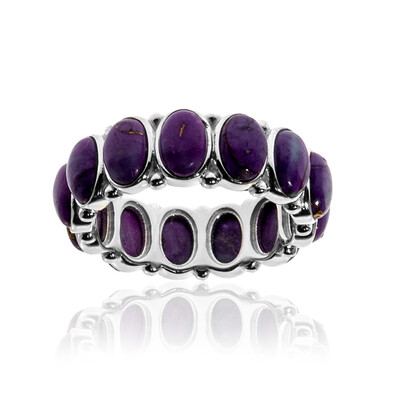 Anello in argento con Turchese Kingman Mohave Porpora