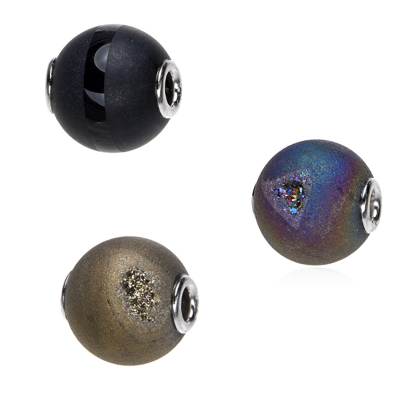 Collana Fireworks in Argento 925 e quarzi mystic Giovanni Raspini