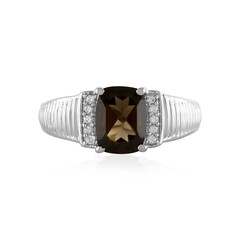 Anello in argento con Quarzo Fumè