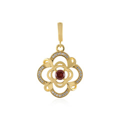 Ciondolo in argento con Zircone Rosa