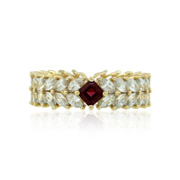 Anello in oro con Spinello Rosso della Birmania (de Melo)