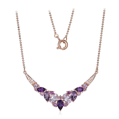Collana in argento con Ametista Zambiana