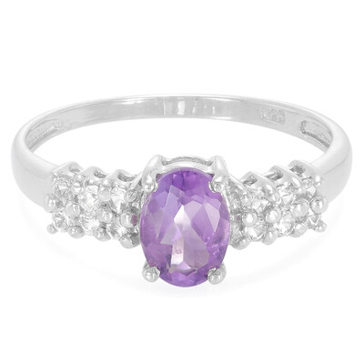 Anello in argento con Ametista Zambiana