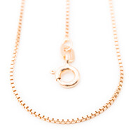 Catena veneziana in argento placcato in oro rosa - 50 cm - 2,5 g