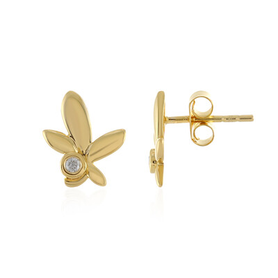 Orecchini in argento con Diamante I4 (J)