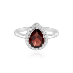 Anello in argento con Granato Mozambico