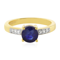 Anello in argento con Zaffiro Blu del Madagascar