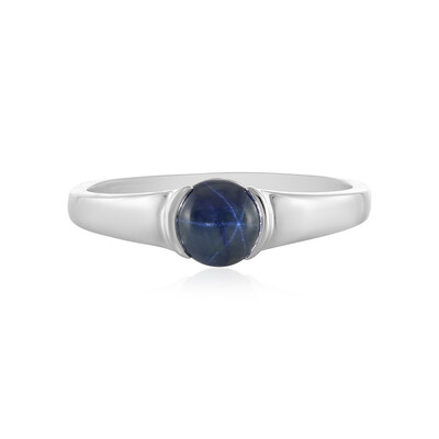 Anello in argento con Zaffiro Stellato Blu