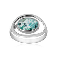 Anello in argento con Gemma Silicea (Bali Barong)