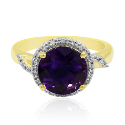 Anello in oro con Ametista Uruguay