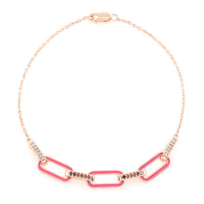 Bracciale in argento con Diamante Rosso I4