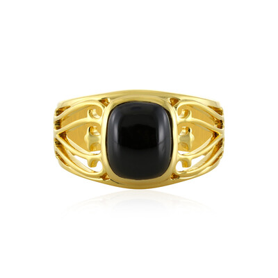 Anello da uomo in argento con Spinello Nero