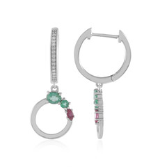 Orecchini in argento con Smeraldo Russo