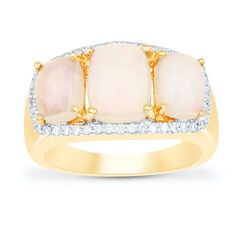 Anello in oro con Opale di Welo AAA (AMAYANI)