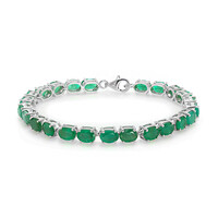Bracciale in argento con Smeraldo Zambia