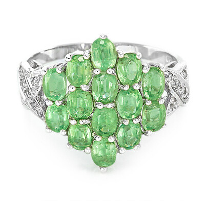 Anello in argento con Cianite Menta