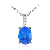 Collana in argento con Topazio Blu Indaco