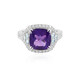 Anello in argento con Ametista Siberiana (Adela Silber)