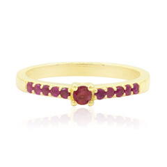 Anello in oro con Berillo Rosso