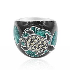 Anello in argento con Marcassite