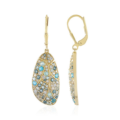 Orecchini in argento con Apatite Blu (KM by Juwelo)