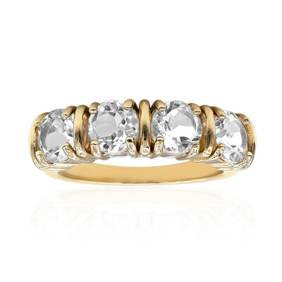 Anello in argento con Topazio Bianco