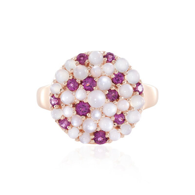 Anello in argento con Pietra di Luna Bianca (KM by Juwelo)