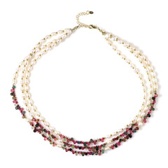Collana in argento con Perla d'Acqua Dolce Bianca (Riya)