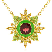 Collana in argento con Rodolite