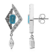 Orecchini in argento con Apatite Blu