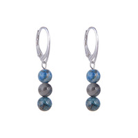Orecchini in argento con Shattuckite