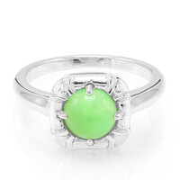 Anello in argento con Crisoprasio Imperiale