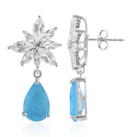Orecchini in argento con Quarzo blu pastello