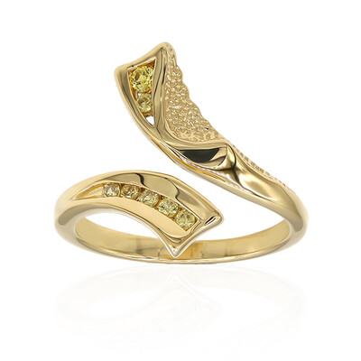 Anello in argento con Zaffiro Giallo (TPC)