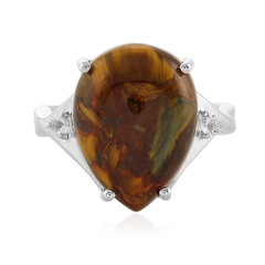 Anello in argento con Pietersite Dorata