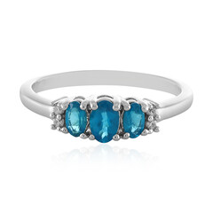 Anello in argento con Apatite Blu Neon