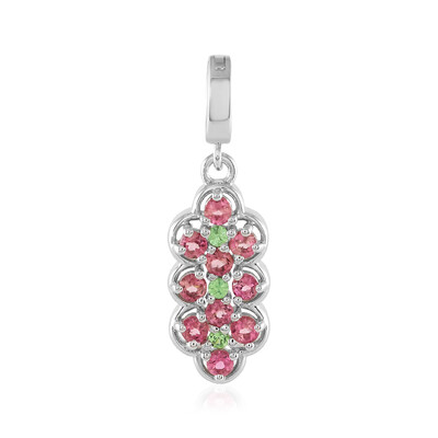 Ciondolo in argento con Tormalina Rosa Nigeriana