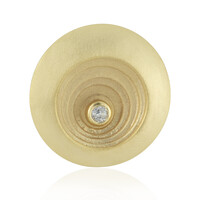 Anello placcato in oro con Topazio Bianco