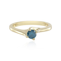 Anello in oro con Diamante Blu SI1