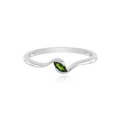 Anello in argento con Diopside Russo
