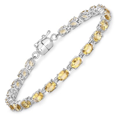Bracciale in argento con Citrino