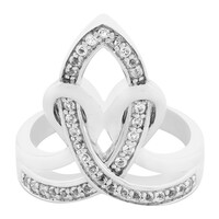 Anello in argento con Topazio Bianco