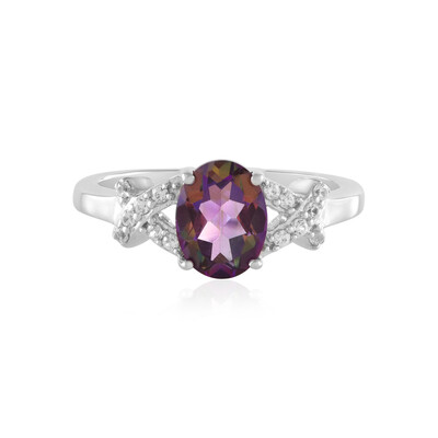 Anello in argento con Topazio Mistico Porpora