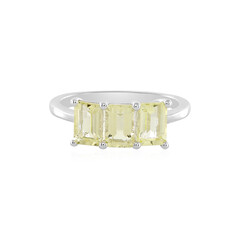 Anello in argento con Quarzo Limone