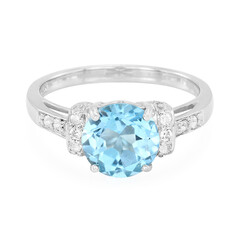 Anello in argento con Topazio Blu Cielo