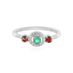 Anello in argento con Smeraldo Russo