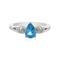 Anello in argento con Topazio Blu Svizzero