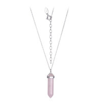 Collana in argento con Quarzo Rosa
