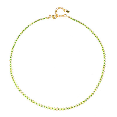 Collana in argento con Diopside Russo
