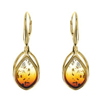 Orecchini in argento con Ambra Baltica
